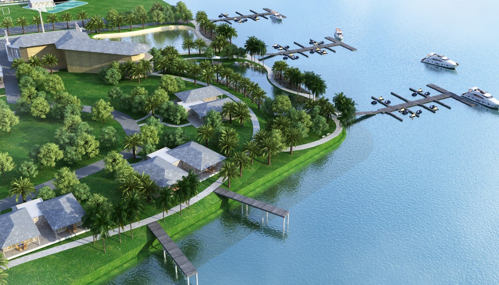 Tiện ích phủ xanh Palm Marina đóng vai trò điều hòa khí hậu